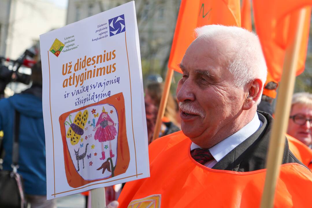 Profesinių sąjungų protesto akcija