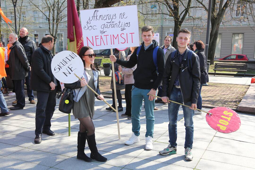 Profesinių sąjungų protesto akcija
