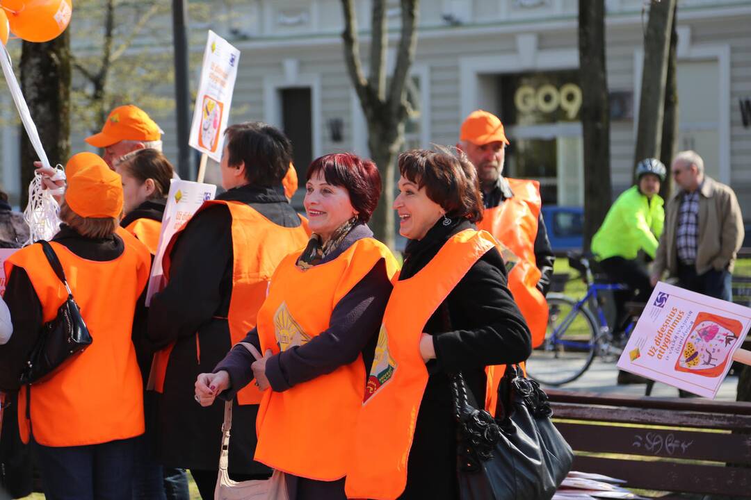 Profesinių sąjungų protesto akcija