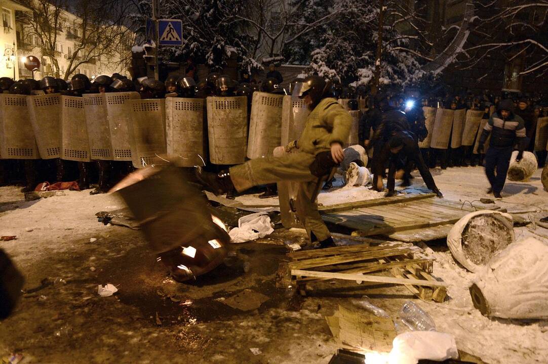 Kijeve – susirėmimai tarp milicijos ir protestuotojų
