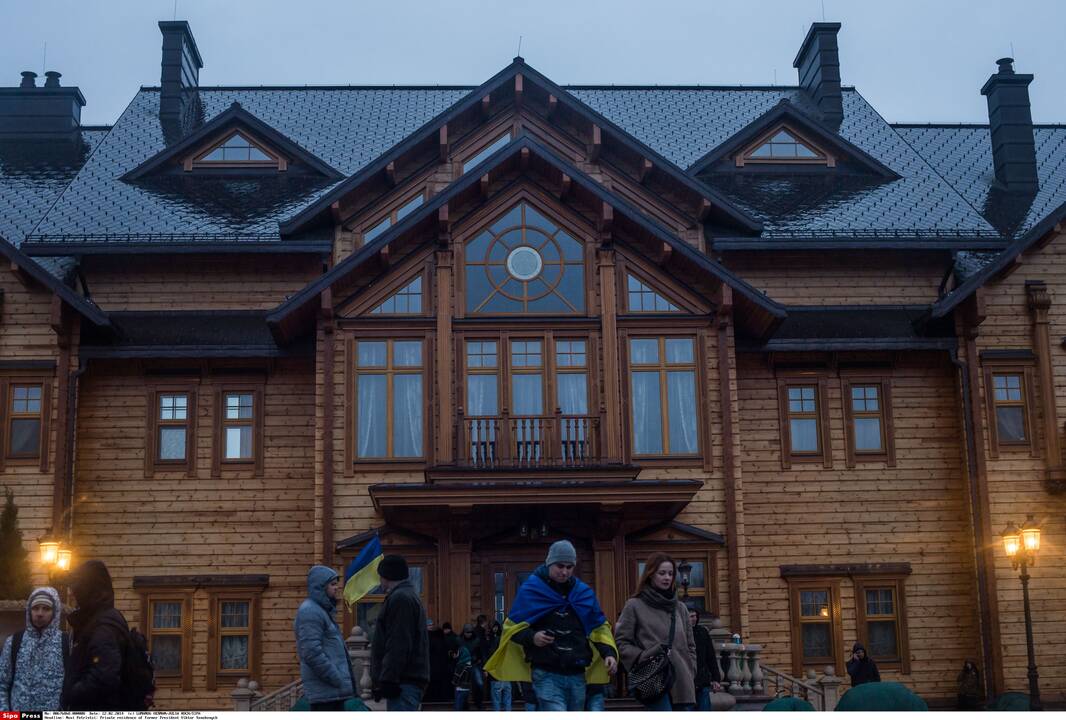 Nušalinto Ukrainos prezidento V. Janukovičiaus rezidencija