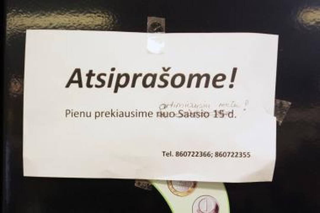 Pieno aparatas Vilniuje vėl veiks