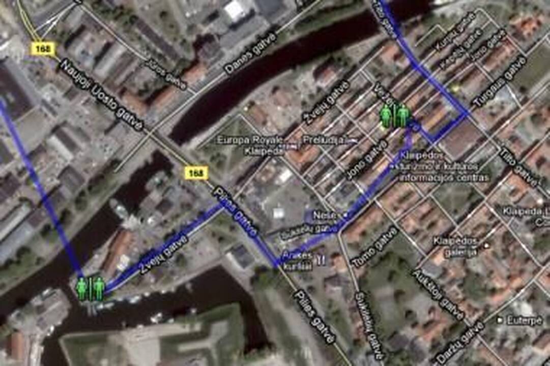 Kur Klaipėdoje yra viešųjų tualetų? (žemėlapis)