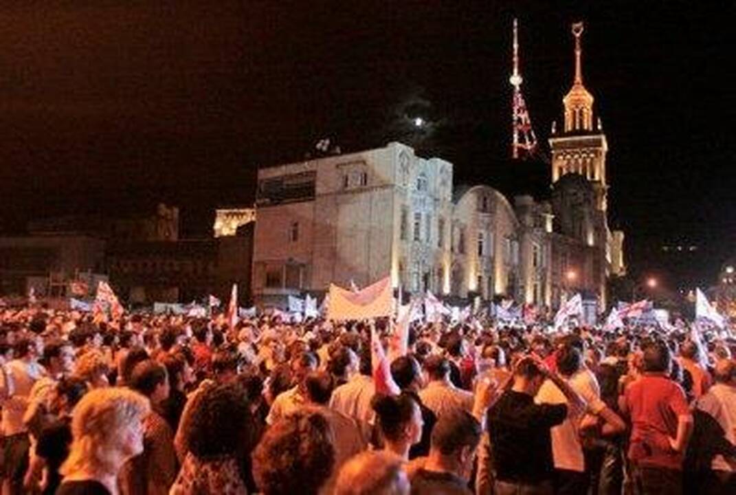 Gruzijos sostinėje – nerimas 