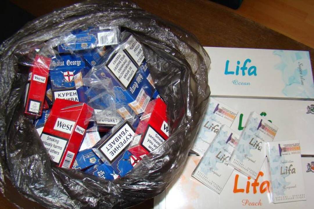 Sulaikytų kontrabandinių cigarečių pernai padaugėjo dešimtadaliu