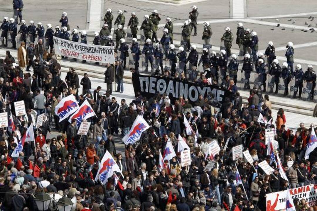 Graikijoje skelbiami nauji protestai prieš taupymo priemones