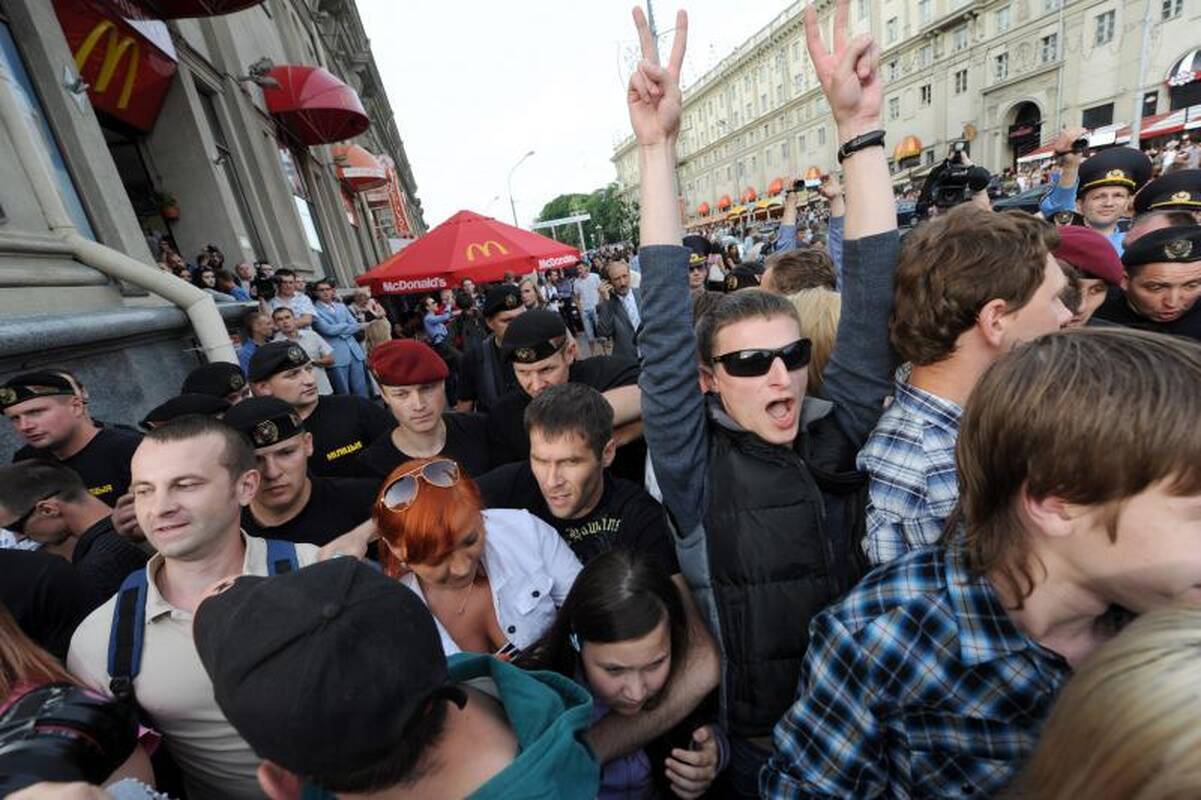 Oficiali režimo apklausa tikina, kad baltarusiai nenori dalyvauti protesto akcijose