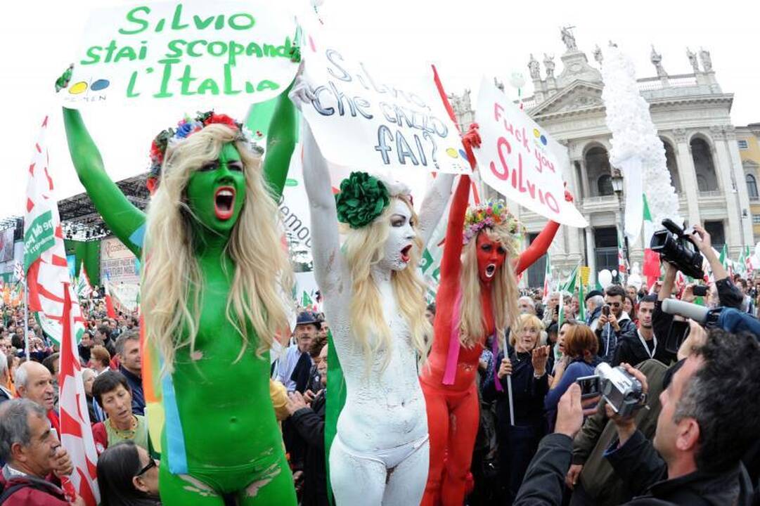 FEMEN aktyvistės protestavo Šv.Petro aikštėje Vatikane