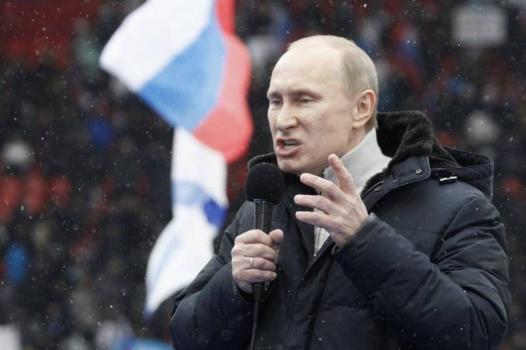 Maskvoje vyksta akcijos Vladimirui Putinui remti