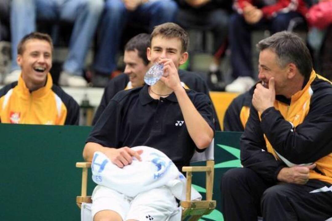 R.Berankis ir L.Grigelis surems teniso raketes