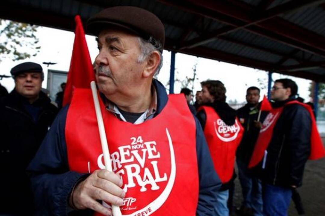  Visuotinis streikas paralyžiavo gyvenimą Portugalijoje