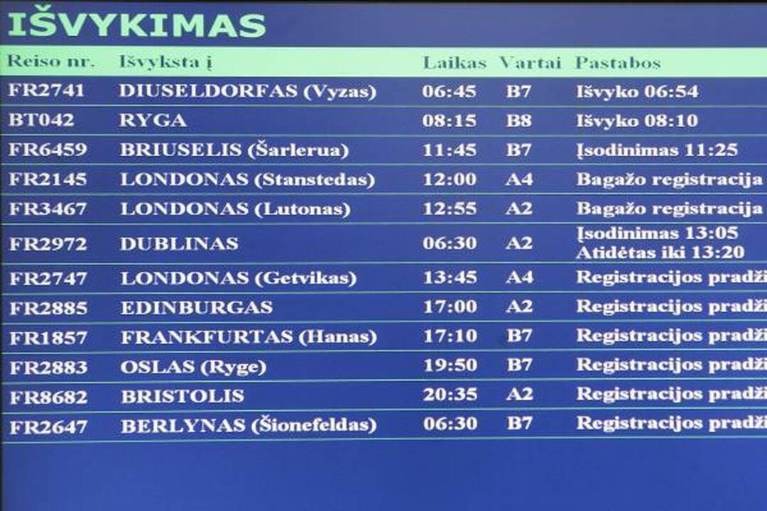 Iš Kauno oro uosto ryte nepakilo lėktuvas į Dubliną (dar papildyta)