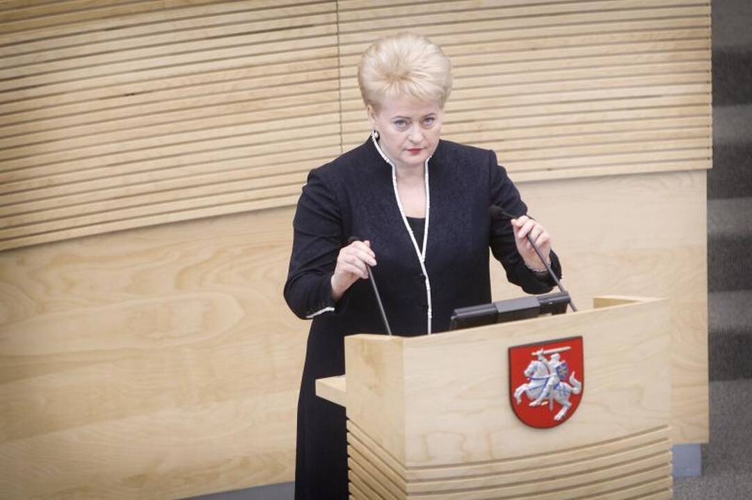 Prezidentė: darbai vis pradedami, bet nebaigiami   