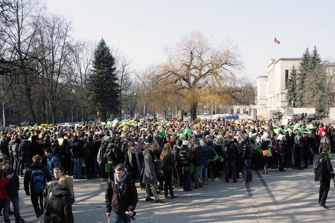 Vienybės aikštėje pražydo trispalvis žiedas