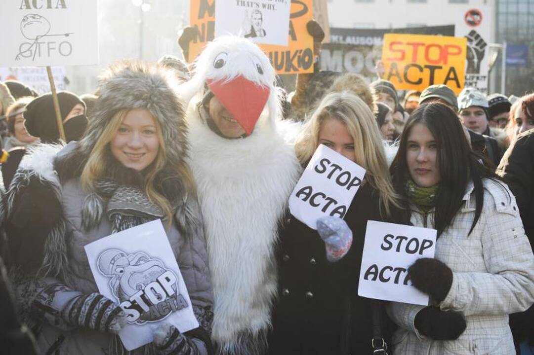 Protestuojančius prieš ACTA palaiko sostinės meras A.Zuokas