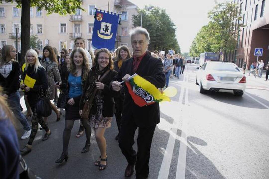 Klaipėdos studentai mokslo metus pradėjo eitynėmis 