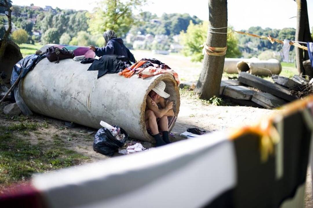 Nemuno salą okupavę benamiai užsivijo žurnalistus