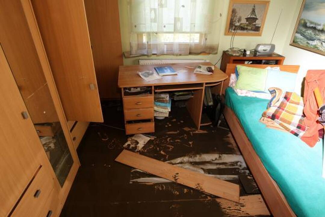 Liūtis Kaune: vanduo Amaliuose per tvorą išmėtė malkas