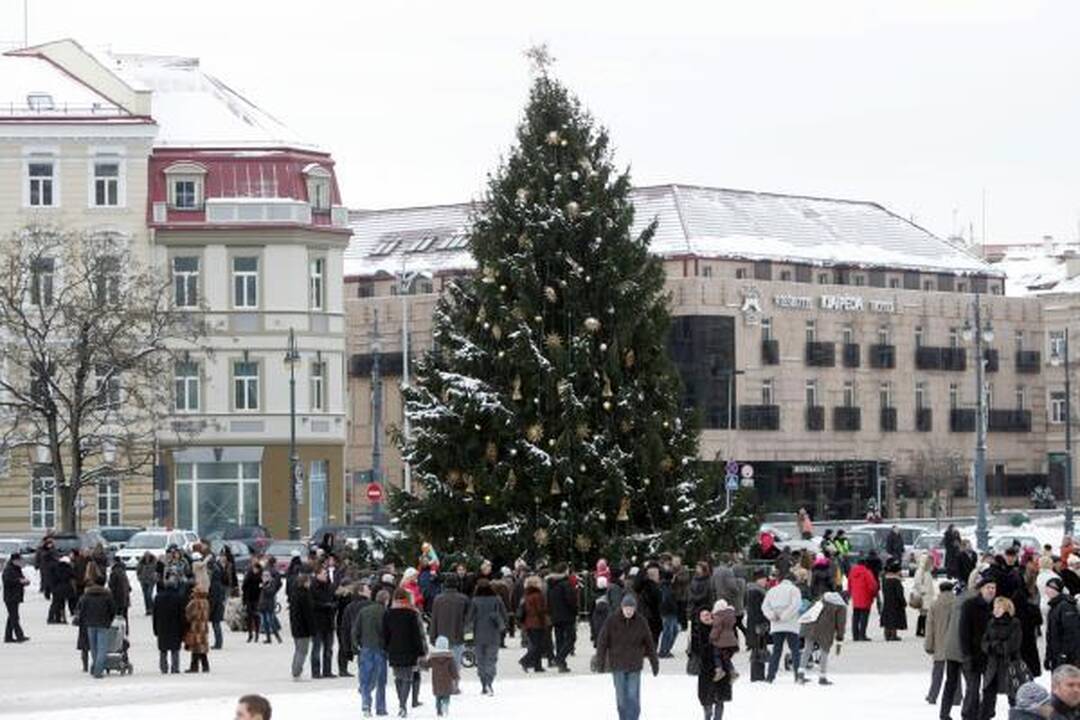 Pirmąją naujų metų dieną Gedimino kalne suplevėsavo 2010 metų trispalvė 