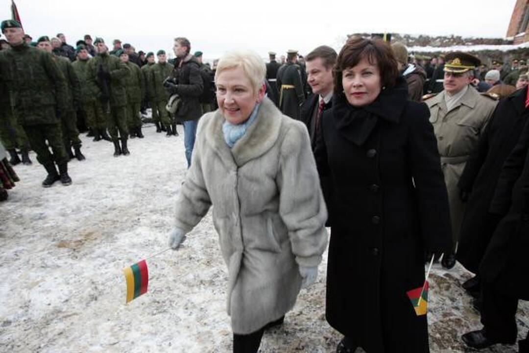 Pirmąją naujų metų dieną Gedimino kalne suplevėsavo 2010 metų trispalvė 