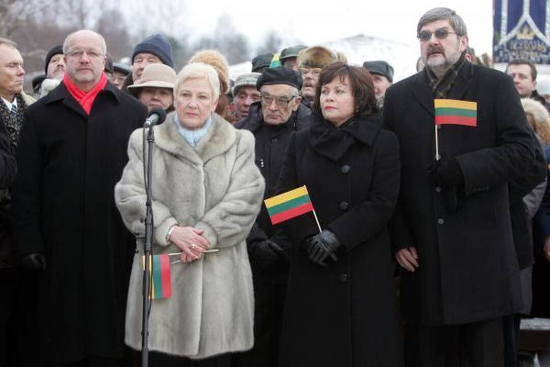 Pirmąją naujų metų dieną Gedimino kalne suplevėsavo 2010 metų trispalvė 