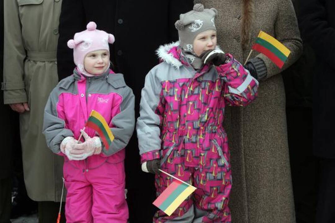 Pirmąją naujų metų dieną Gedimino kalne suplevėsavo 2010 metų trispalvė 