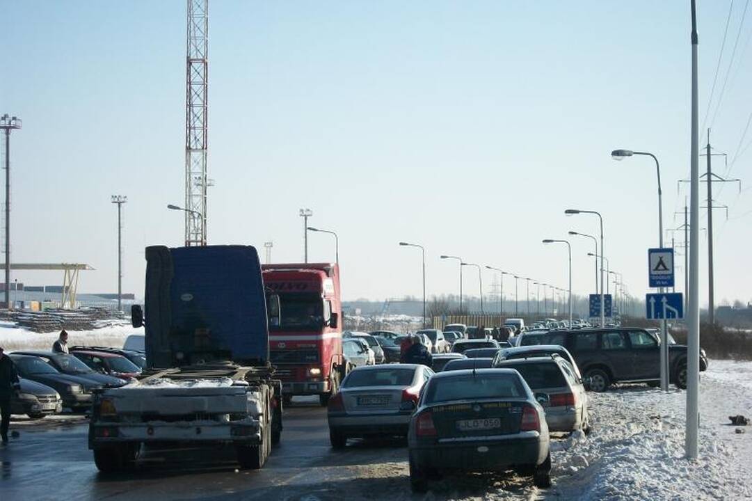 Šventinę dieną žvejai Klaipėdoje paralyžavo eismą
