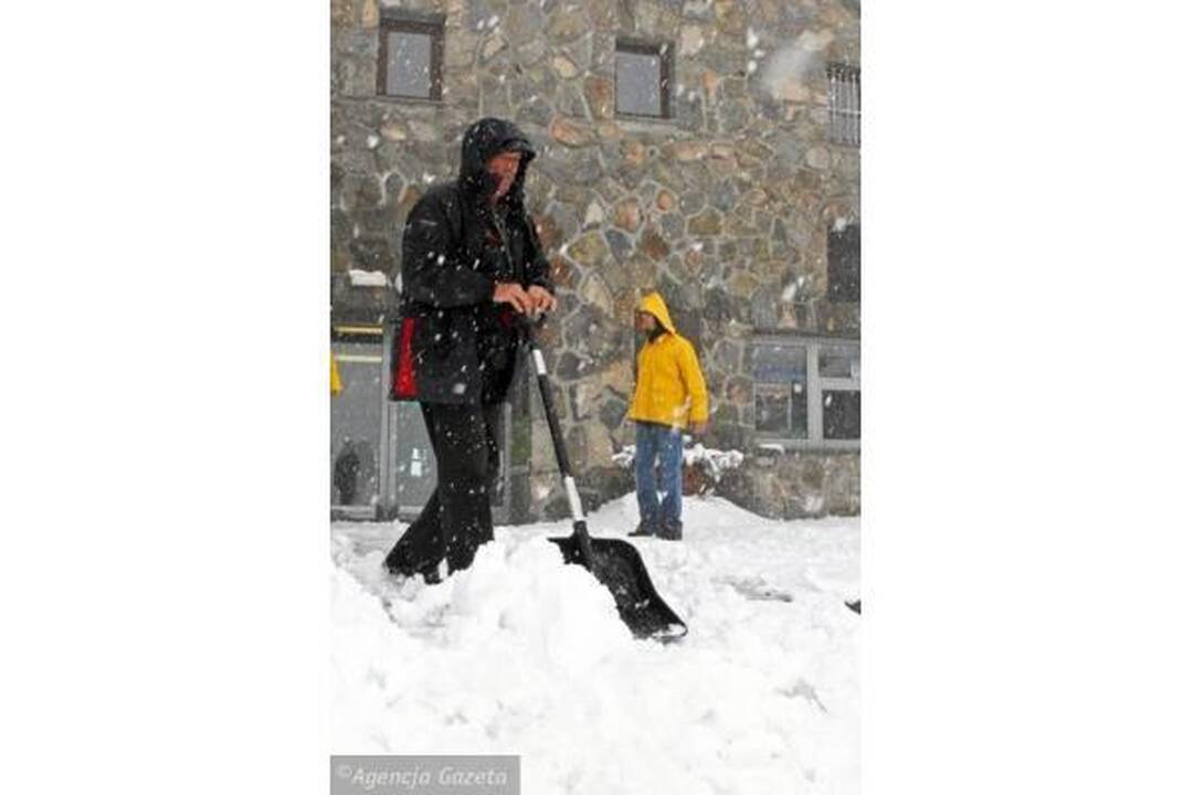 Lenkijoje ir Latvijoje - sninga