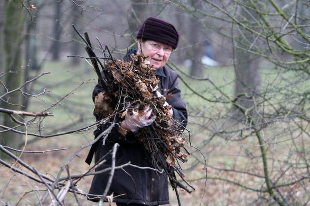 Bjaurus oras rinkti šiukšlių poilsio parke netrukdė