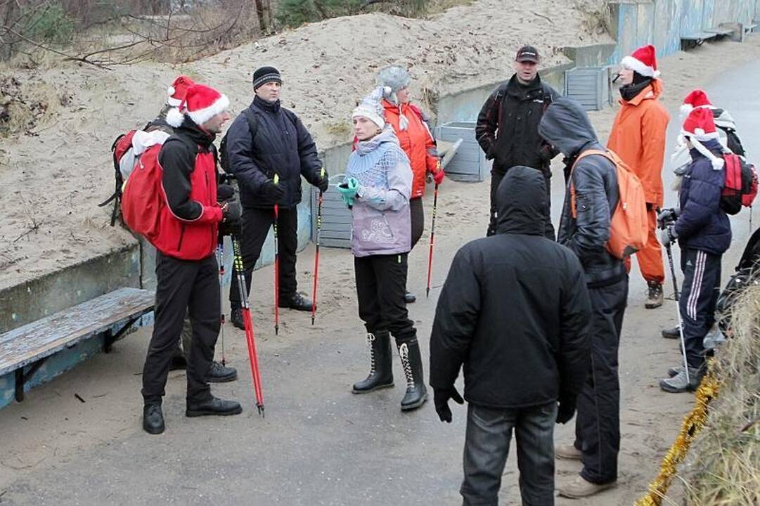 Žygiui iš Klaipėdos į Palangą pėsčiomis oras nesutrukdė