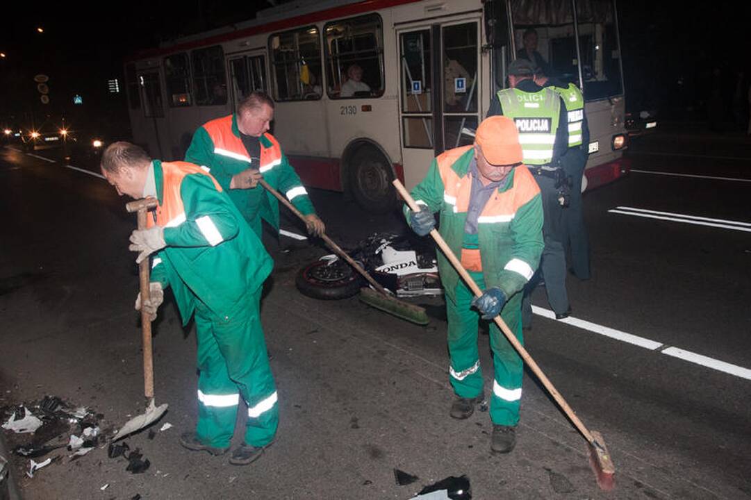 Vilniuje žuvo jaunas motociklininkas