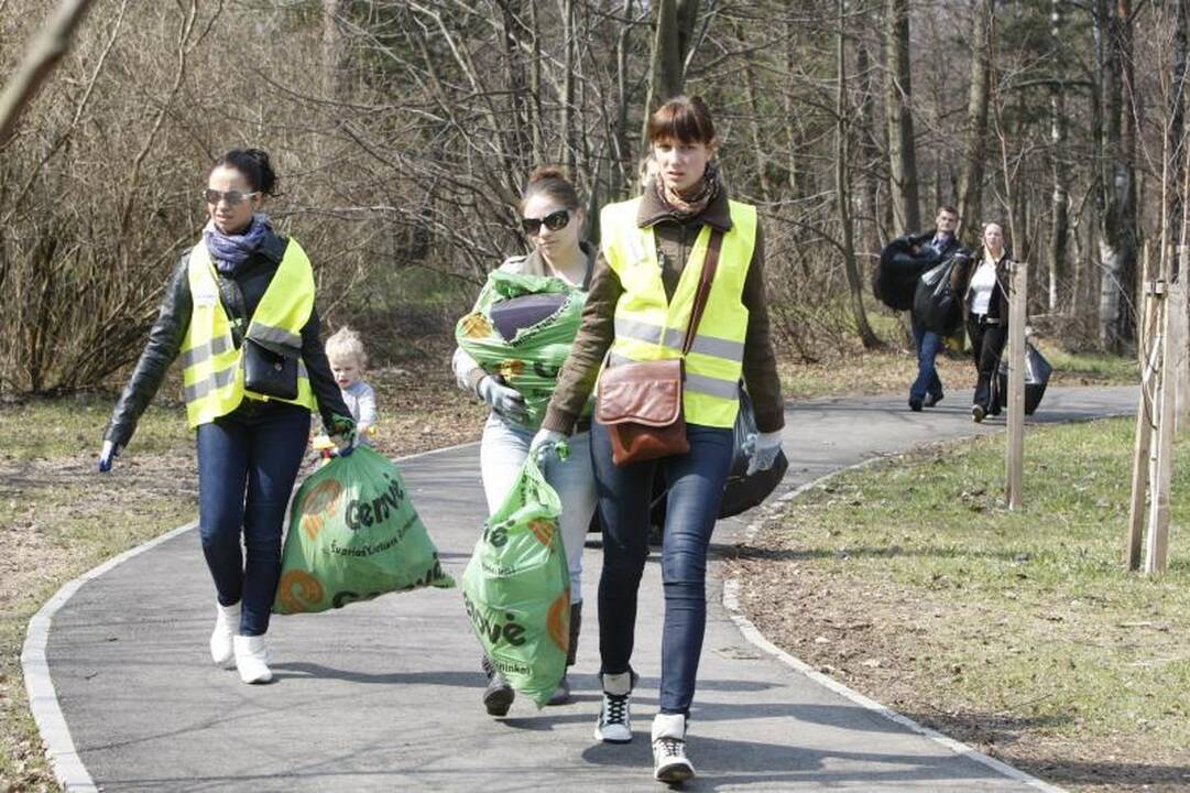 Akcijos „Darom 2012“ metu šiukšles kuopė ir iš Danės dugno