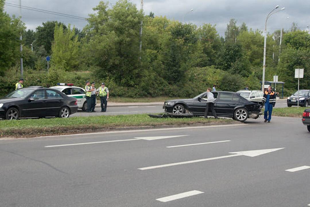 Per avariją Vilniuje nukentėjo BMW vairuotojas