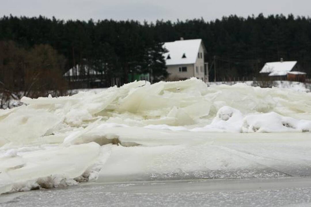 Kauno rajone, Neryje, susidarė ledų sangrūda (papildyta)