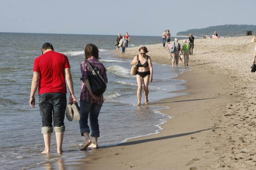 Klaipėdiečiai savaitgalį leido paplūdimiuose