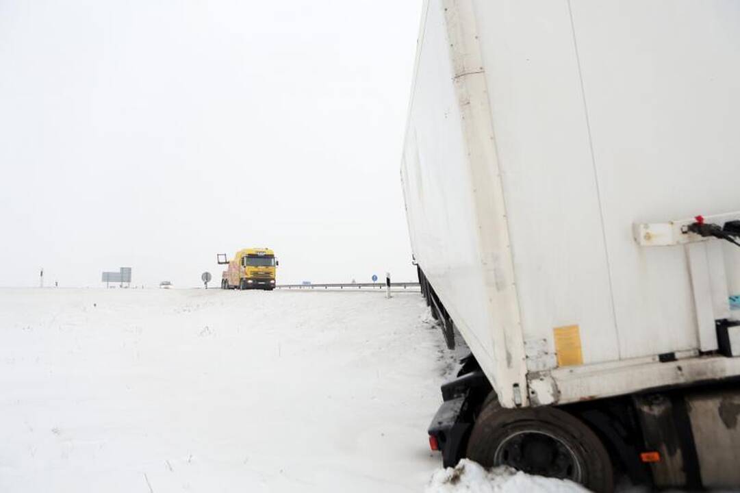 Girtas vairuotojas viaduką vilkiku atakavo atbulas