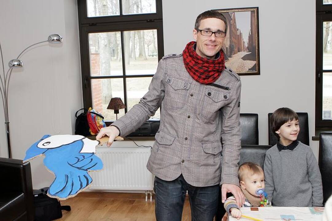 Vaikai gamino paukščius Skulptūrų parkui