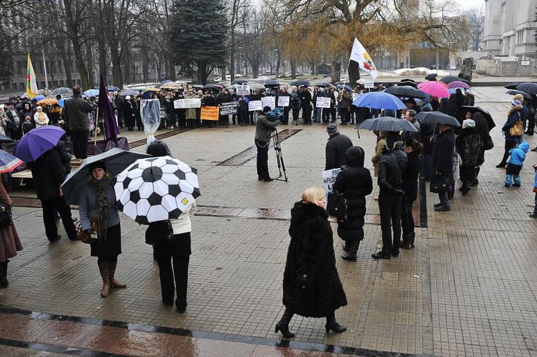 „Drąsiaus kelio“ suburtame mitinge liejosi kaltinimai