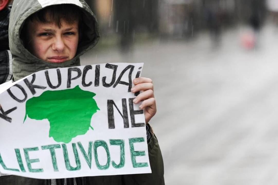 Kaune moksleiviai garsiai šaukė: kyšiams – ne!