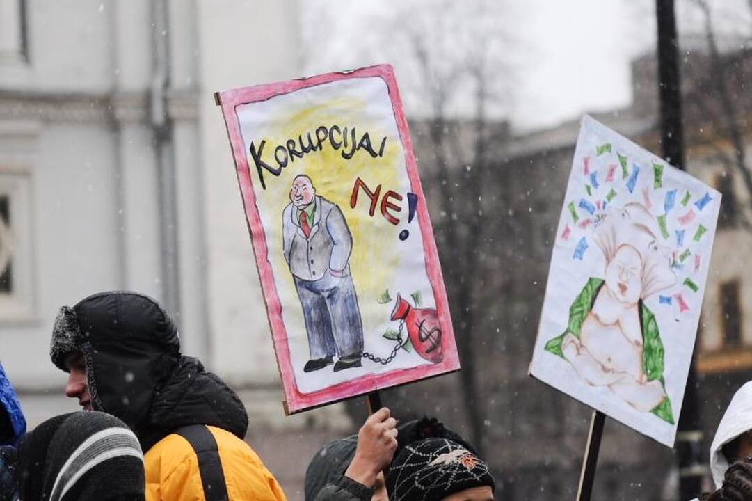 Kaune moksleiviai garsiai šaukė: kyšiams – ne!