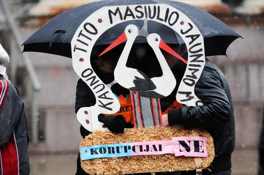 Kaune moksleiviai garsiai šaukė: kyšiams – ne!