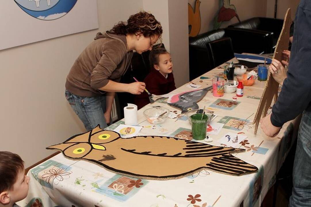Vaikai gamino paukščius Skulptūrų parkui