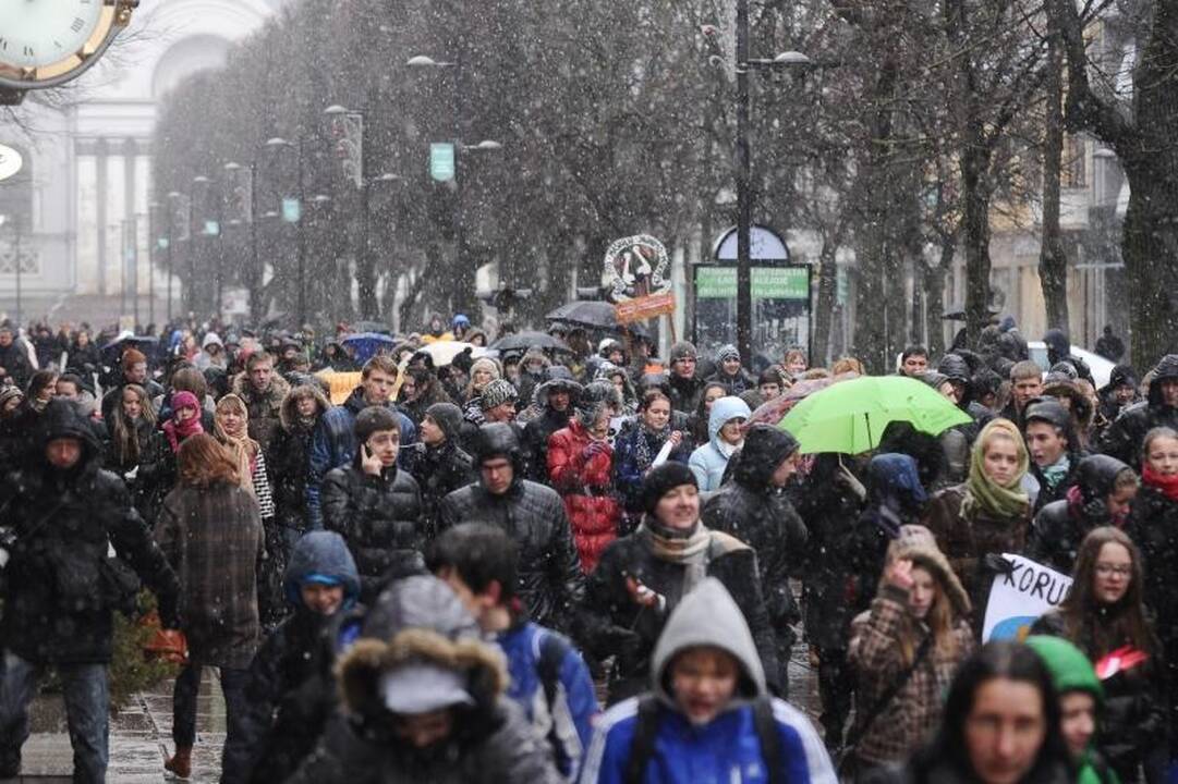 Kaune moksleiviai garsiai šaukė: kyšiams – ne!
