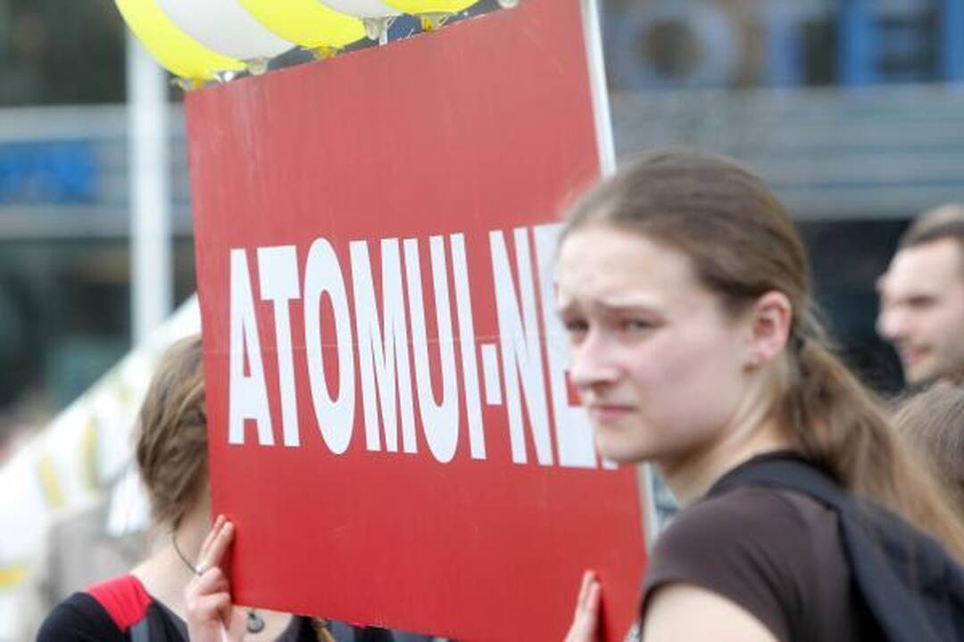 Eitynėse prieš AE statybas - 300 žmonių