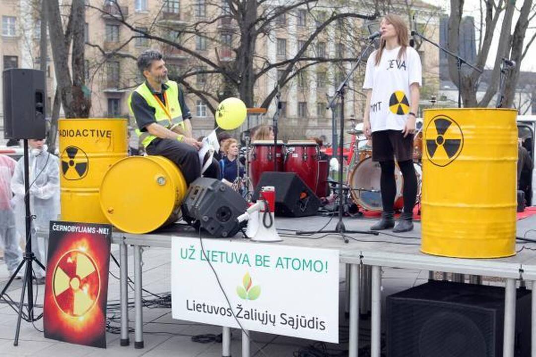 Eitynėse prieš AE statybas - 300 žmonių