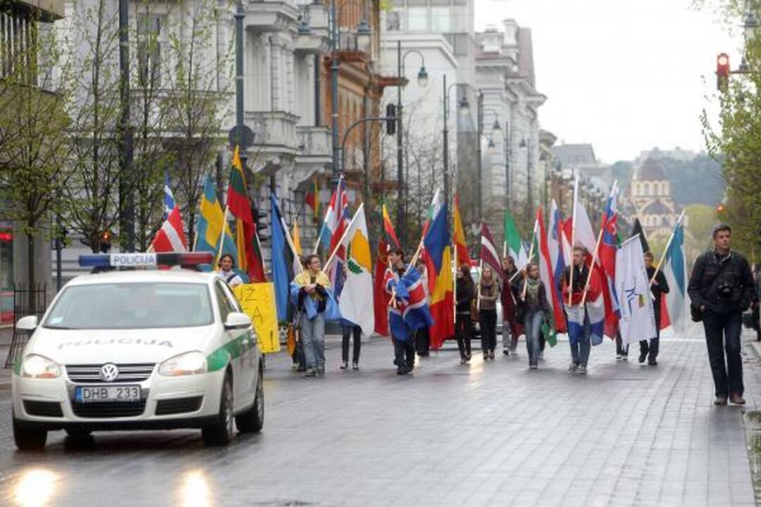 Įstojimo į ES dieną sostinėje eisena minėjo tik jaunieji liberalai