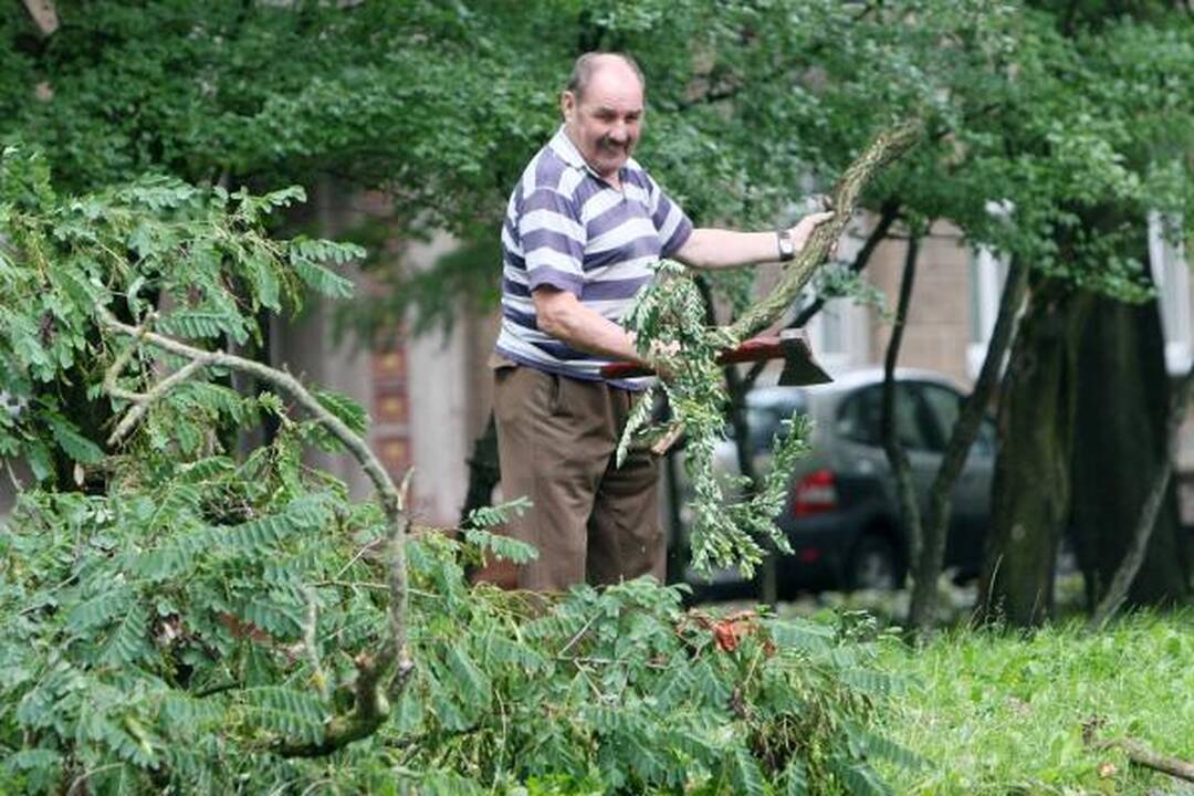 Audra pajūryje vertė medžius ir plovė pliažus (papildyta)
