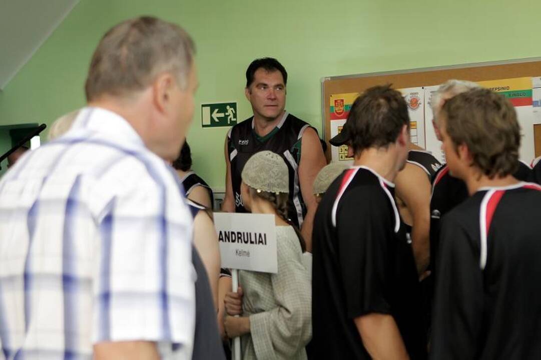 Krepšinio aikštelėje Klaipėdoje – Arvydas Sabonis 