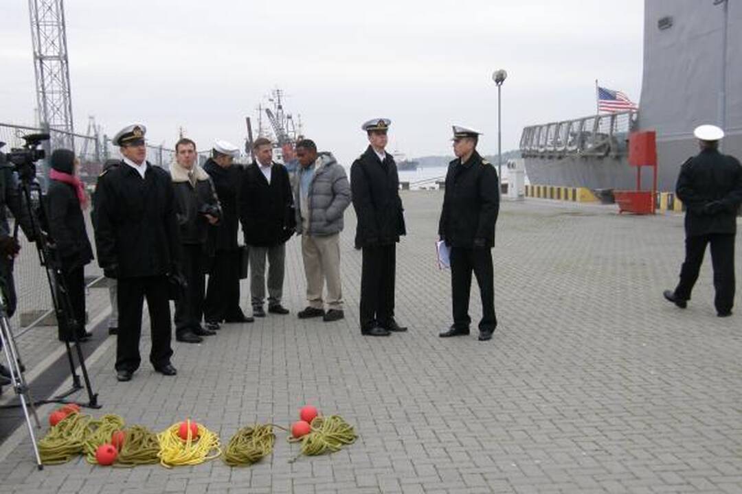 Klaipėdoje prisišvartavo JAV kariškių laivas „USS John L.Hall“