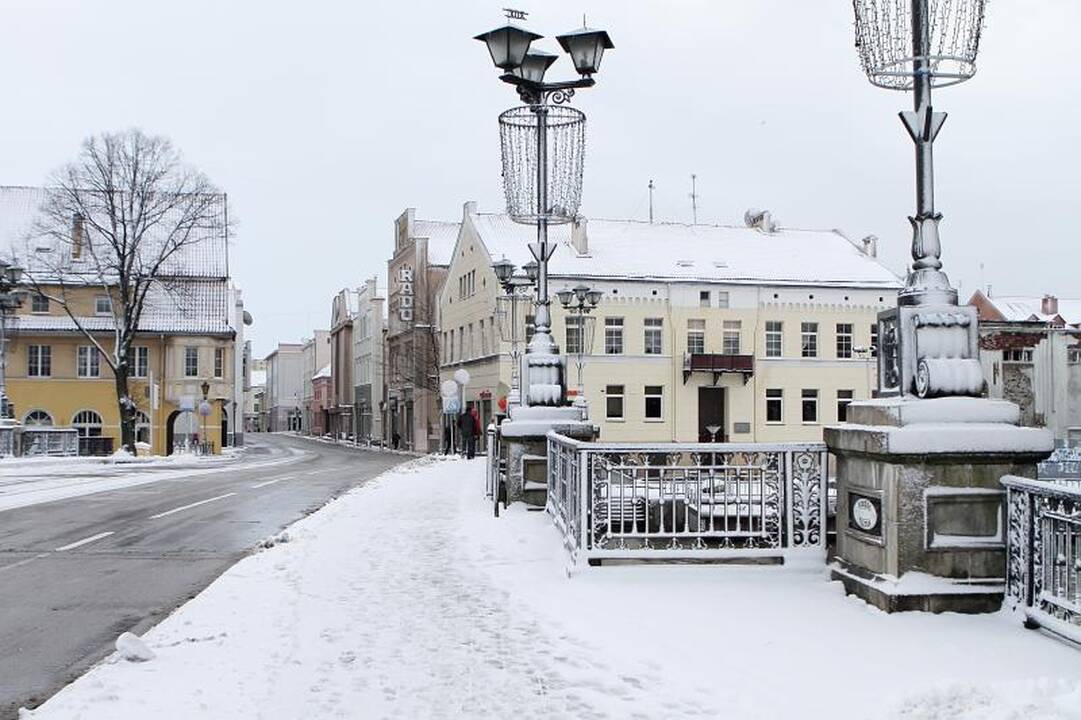 Klaipėdą padengė pirmasis žiemos sniegas 
